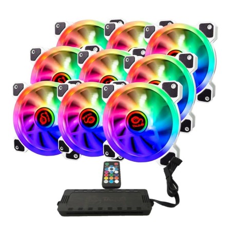 Contrôleur de ventilateur de boîte Talius IRIS SPECTRUM ARGB/CRONOS Ø 12 cm: Plus de 300.000 produits de grandes marques en vent