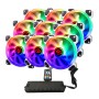 Contrôleur de ventilateur de boîte Talius IRIS SPECTRUM ARGB/CRONOS Ø 12 cm: Plus de 300.000 produits de grandes marques en vent