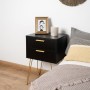 Table de Nuit Vinthera Moa Noir Plastique 40 x 30 x 60 cm: Plus de 300.000 produits de grandes marques en vente directe à prix u