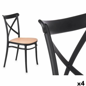 Chaise GiftDecor PC-175 Noir Beige 4 Unités: Plus de 300.000 produits de grandes marques en vente directe à prix usine sur cadea