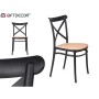 Chaise GiftDecor PC-175 Noir Beige 4 Unités: Plus de 300.000 produits de grandes marques en vente directe à prix usine sur cadea
