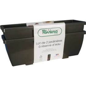 Pot Riss RIV3580796587765 Gris Résine Rectangulaire (2 Unités): Plus de 300.000 produits de grandes marques en vente directe à p