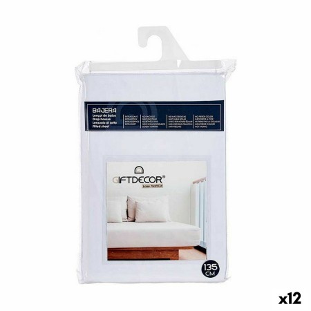 Drap housse 135 cm Blanc (12 Unités): Plus de 300.000 produits de grandes marques en vente directe à prix usine sur cadeaufou.co