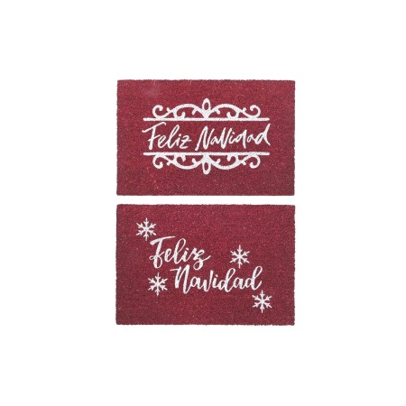 Paillasson DKD Home Decor Blanc Rouge PVC Fibres de coco 60 x 40 x 1,5 cm (2 Unités): Plus de 300.000 produits de grandes marque