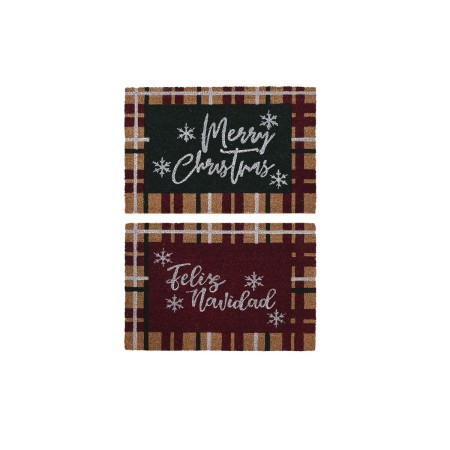 Paillasson DKD Home Decor Blanc Marron Rouge Vert PVC Fibres de coco 60 x 40 x 1,5 cm (2 Unités): Plus de 300.000 produits de gr