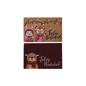 Paillasson DKD Home Decor Rouge Multicouleur PVC Fibres de coco 60 x 40 x 1,5 cm (2 Unités): Plus de 300.000 produits de grandes