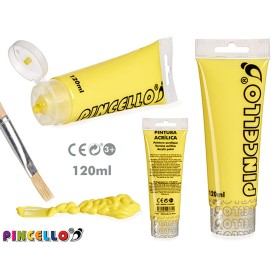 Peinture acrylique Pincello AC120-9 Jaune 120 ml: Plus de 300.000 produits de grandes marques en vente directe à prix usine sur 