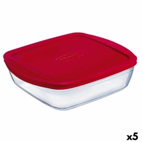 Boîte à repas rectangulaire avec couvercle Ô Cuisine Cook&store Ocu Rouge 2,5 L 28 x 20 x 8 cm Silicone verre (5 Unités): Plus d