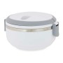 Boîte à lunch Kinvara SW8034A-1 1 Blanc Gris Anthracite Acier inoxydable polypropylène 700 ml 16 x 9 x 14,5 cm (6 Unités): Plus 