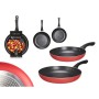 Ensemble de poêle Kinvara 4 Noir Rouge Aluminium Bakélite 22,5 X 4,3 cm 26 x 4,7 cm (6 Unités): Plus de 300.000 produits de gran