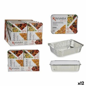 Lot de plateaux pour aliments Kinvara 16161 Argenté Aluminium 2 L 25,5 x 6,8 x 19 cm (12 Unités): Plus de 300.000 produits de gr