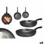 Ensemble de poêle Kinvara 3 Noir Aluminium Bakélite 22,5 X 4,3 cm 26,4 x 4,7 cm (6 Unités): Plus de 300.000 produits de grandes 