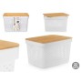 Boîte Multiusage Kinvara CH52970 (25) Blanc Marron Bambou polypropylène 35,7 x 22 x 26,2 cm (4 Unités): Plus de 300.000 produits