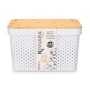 Boîte Multiusage Kinvara CH52970 (25) Blanc Marron Bambou polypropylène 35,7 x 22 x 26,2 cm (4 Unités): Plus de 300.000 produits