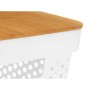 Boîte Multiusage Kinvara CH52980 (27) Blanc Marron Bambou polypropylène 35,7 x 14 x 26,2 cm (6 Unités): Plus de 300.000 produits