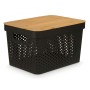 Boîte Multiusage Kinvara CH52970 (24) Marron Noir Bambou polypropylène 35,7 x 22 x 26,2 cm (4 Unités): Plus de 300.000 produits 