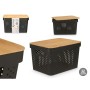 Boîte Multiusage Kinvara CH52970 (24) Marron Noir Bambou polypropylène 35,7 x 22 x 26,2 cm (4 Unités): Plus de 300.000 produits 