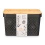 Boîte Multiusage Kinvara CH52970 (24) Marron Noir Bambou polypropylène 35,7 x 22 x 26,2 cm (4 Unités): Plus de 300.000 produits 