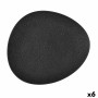 Assiette plate Bidasoa Fosil Noir Céramique Oblongue 28 x 24,8 x 2,5 cm (6 Unités): Plus de 300.000 produits de grandes marques 
