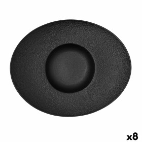 Assiette creuse Bidasoa Fosil Noir Céramique Oblongue 27,3 x 22,2 x 5,7 cm (8 Unités): Plus de 300.000 produits de grandes marqu