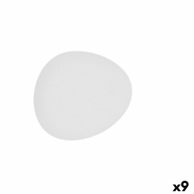 Assiette plate Bidasoa Fosil Blanc Céramique Oblongue 22,8 x 20,1 x 2,2 cm (9 Unités): Plus de 300.000 produits de grandes marqu