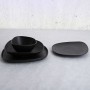 Plateau apéritif Bidasoa Fosil Noir Céramique Alumine 34 x 20,3 x 3 cm (6 Unités): Plus de 300.000 produits de grandes marques e