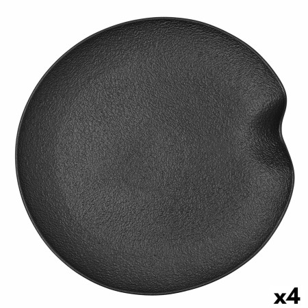 Plateau apéritif Bidasoa Fosil Noir Céramique Alumine 31,4 x 31,2 x 4 cm (4 Unités): Plus de 300.000 produits de grandes marques