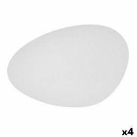 Plateau apéritif Bidasoa Fosil Blanc Céramique Alumine Ovale 39,1 x 26,3 x 3,4 cm (4 Unités): Plus de 300.000 produits de grande
