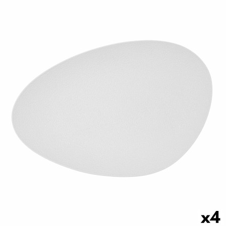 Plateau apéritif Bidasoa Fosil Blanc Céramique Alumine Ovale 39,1 x 26,3 x 3,4 cm (4 Unités): Plus de 300.000 produits de grande