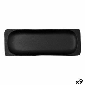 Plateau apéritif Bidasoa Fosil Noir Céramique Alumine 36 x 12,7 x 2,9 cm (9 Unités): Plus de 300.000 produits de grandes marques