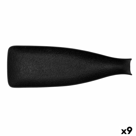 Plateau apéritif Bidasoa Fosil Noir Céramique Alumine Bouteille 38,5 x 12,7 x 4,8 cm (9 Unités): Plus de 300.000 produits de gra