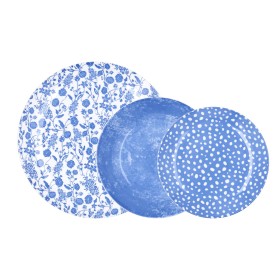 Service de Vaisselle Bidasoa Aquilea Bleu Céramique 18 Pièces: Plus de 300.000 produits de grandes marques en vente directe à pr