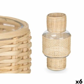 Bougeoir GiftDecor SG-29653 Transparent Naturel verre Rotin 15,5 x 31 x 15,5 cm (6 Unités): Plus de 300.000 produits de grandes 