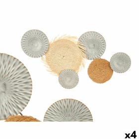 Décoration murale GiftDecor 23SMB1537 Marron Gris Métal 76,8 x 4,4 x 50,2 cm (4 Unités): Plus de 300.000 produits de grandes mar