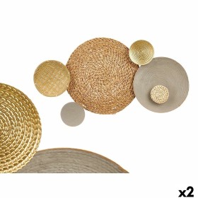 Décoration murale GiftDecor 23SMB1443 Marron Gris Métal 88,9 x 7 x 50 cm (2 Unités): Plus de 300.000 produits de grandes marques