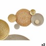 Décoration murale GiftDecor 23SMB1443 Marron Gris Métal 88,9 x 7 x 50 cm (2 Unités): Plus de 300.000 produits de grandes marques