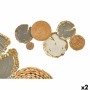 Décoration murale GiftDecor 23SMB1538 Blanc Marron Gris Métal 89,5 x 5,1 x 48,3 cm (2 Unités): Plus de 300.000 produits de grand
