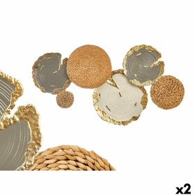 Décoration murale GiftDecor 23SMB1538 Blanc Marron Gris Métal 89,5 x 5,1 x 48,3 cm (2 Unités): Plus de 300.000 produits de grand