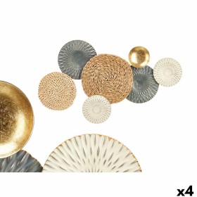 Décoration murale GiftDecor 23SMB1563 Bleu Blanc Marron Métal 72,4 x 5,1 x 42,5 cm (4 Unités): Plus de 300.000 produits de grand