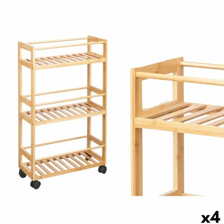 Étagère Kipit WR5512 Naturel Bambou polypropylène 44,5 x 75 x 20 cm (4 Unités): Plus de 300.000 produits de grandes marques en v