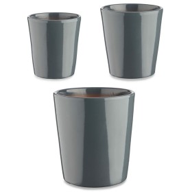 Set de pots Ibergarden CONICO-7011 Anthracite Argile Cónica Ø 14 cm Ø 22 cm Ø 17 cm 3 Pièces: Plus de 300.000 produits de grande