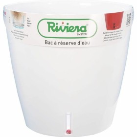 Pot auto-arrosant Riviera Blanc polypropylène Rond Ø 36 x 33 cm: Plus de 300.000 produits de grandes marques en vente directe à 