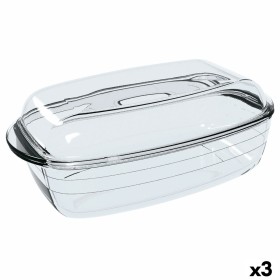 Moule pour four Ô Cuisine Rectangulaire Avec couvercle 37,5 x 22,5 x 10,6 cm Transparent (3 Unités): Plus de 300.000 produits de