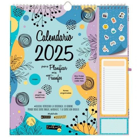 calendrier mural Finocam TALKUAL Multicouleur Papier 2025 21,5 x 32,5 cm: Plus de 300.000 produits de grandes marques en vente d