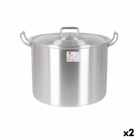 Marmite avec couvercle Aluminium 44 x 38 x 30 cm (2 Unités): Plus de 300.000 produits de grandes marques en vente directe à prix