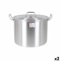 Marmite avec couvercle Aluminium 44 x 38 x 30 cm (2 Unités): Plus de 300.000 produits de grandes marques en vente directe à prix
