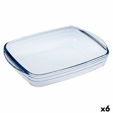 Moule rectangulaire Ô Cuisine Ocuisine Vidrio Transparent verre 28 x 20 x 5 cm Rectangulaire (6 Unités): Plus de 300.000 produit