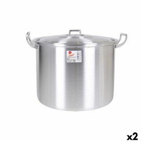 Marmite avec couvercle Aluminium 41 x 33 x 29 cm (2 Unités): Plus de 300.000 produits de grandes marques en vente directe à prix