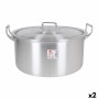 Casserole avec Couvercle Aluminium 44 x 39 x 21 cm (2 Unités): Plus de 300.000 produits de grandes marques en vente directe à pr