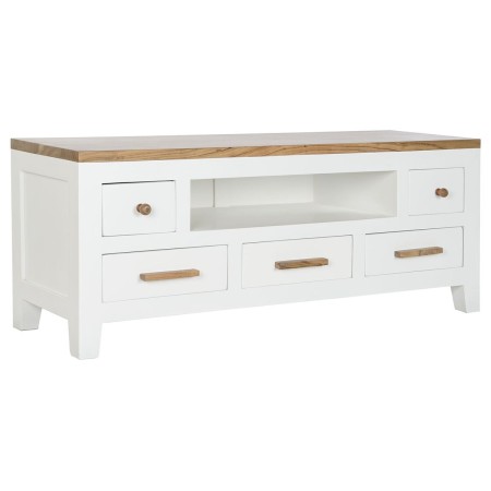 Meubles de télévision DKD Home Decor Blanc Marron Acacia Bois de manguier 125 x 40 x 50 cm: Plus de 300.000 produits de grandes 